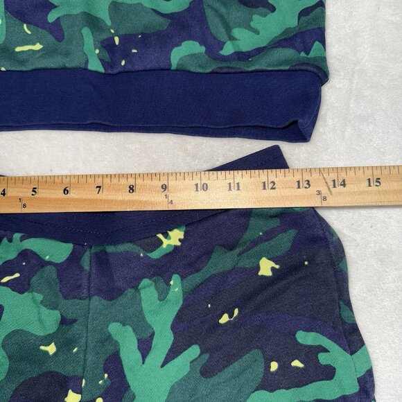 Adidas Big Boys Camo Print Crew Sweatshirt Shorts Set Size Medium (11-12) - Picture 7 of 10